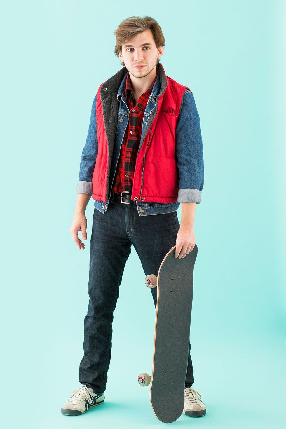 marty mcfly costume with skateboard