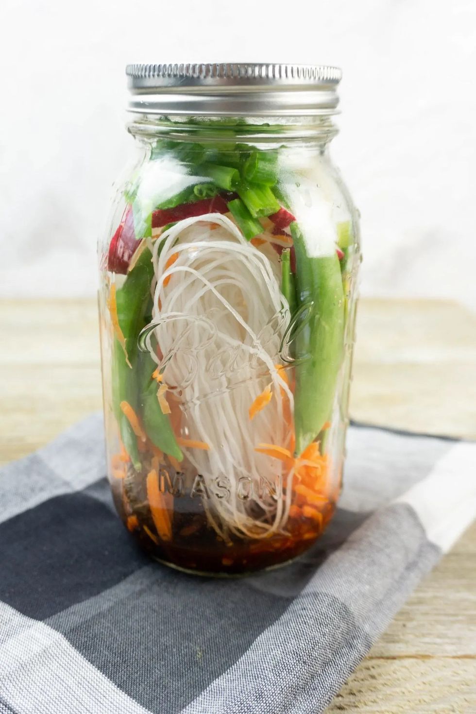 Mason Jar Asian Noodles Soup