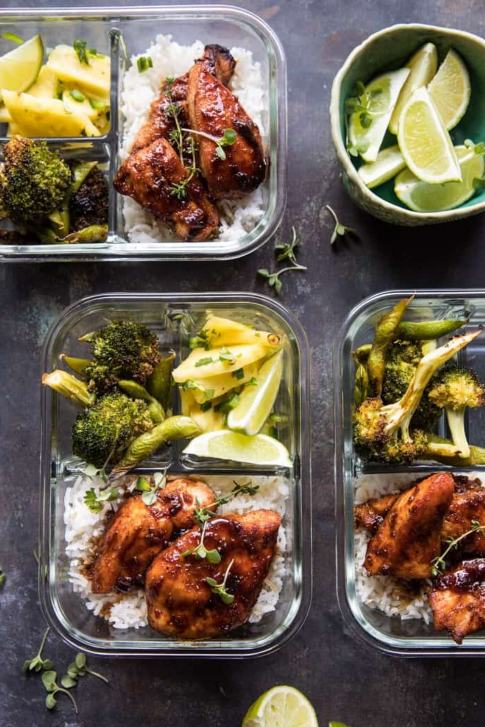 Meal Prep Tropical Jerk Chicken and Gingered Broccoli