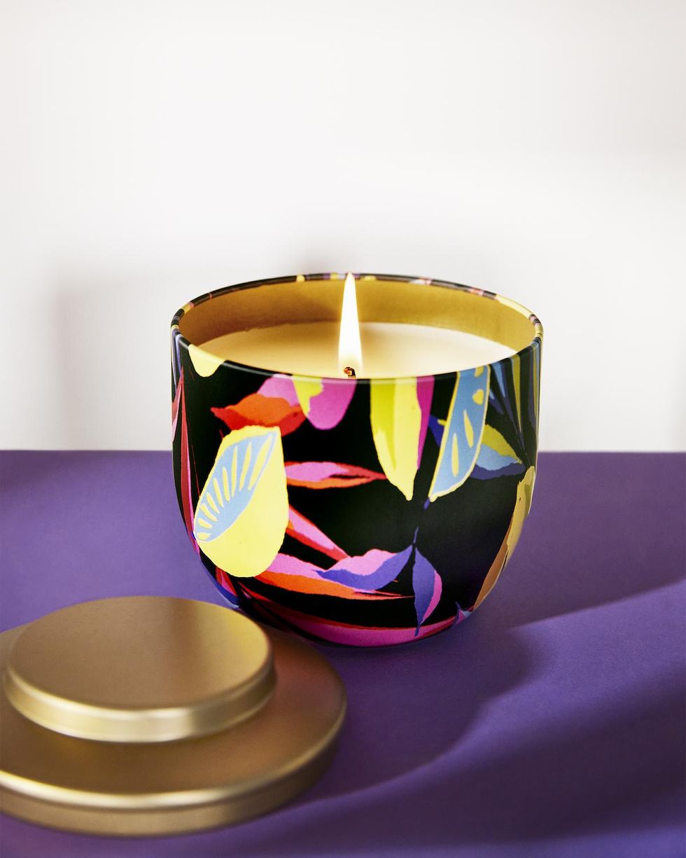 Metal with Brushed Gold Lid Candle Lemon/Sugared Acai