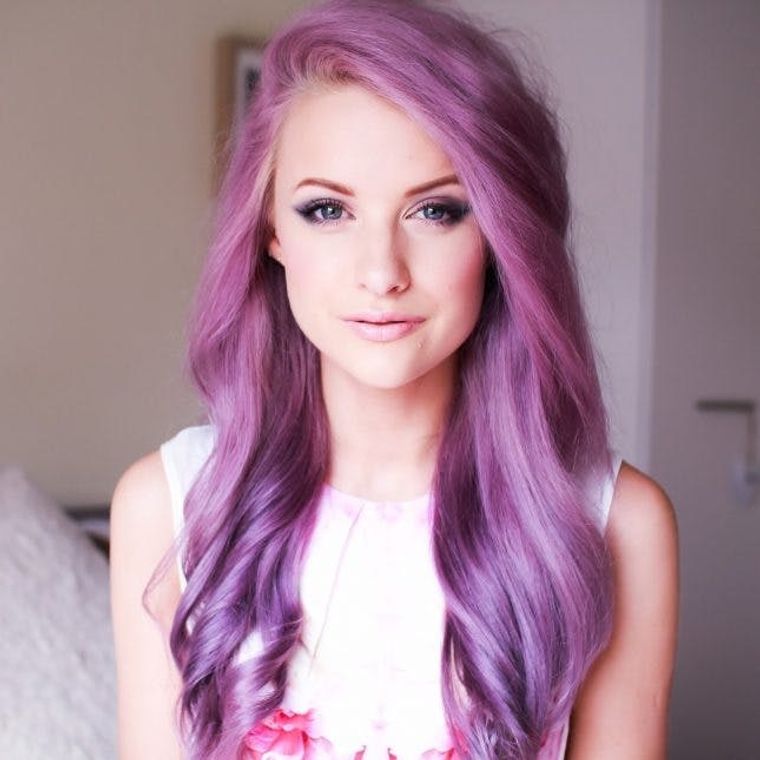 pastel purple curly hair tumblr