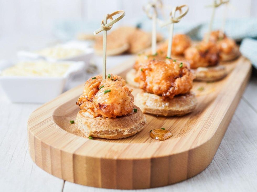 Mini Chicken And Waffles finger food