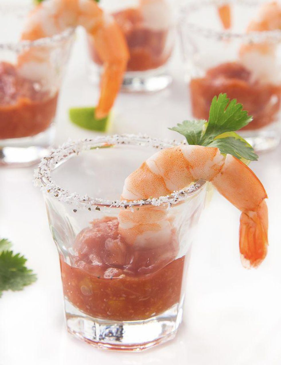 mini gazpacho shots finger food