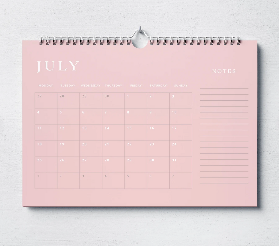 Minimalist Pastel Wall Calendar