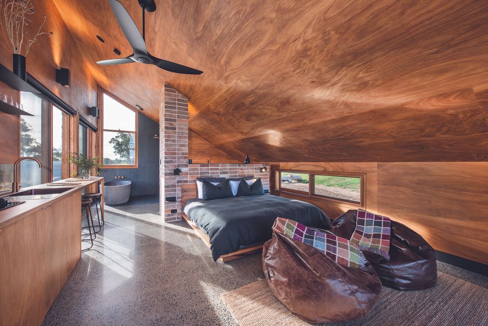 modern cabin interior