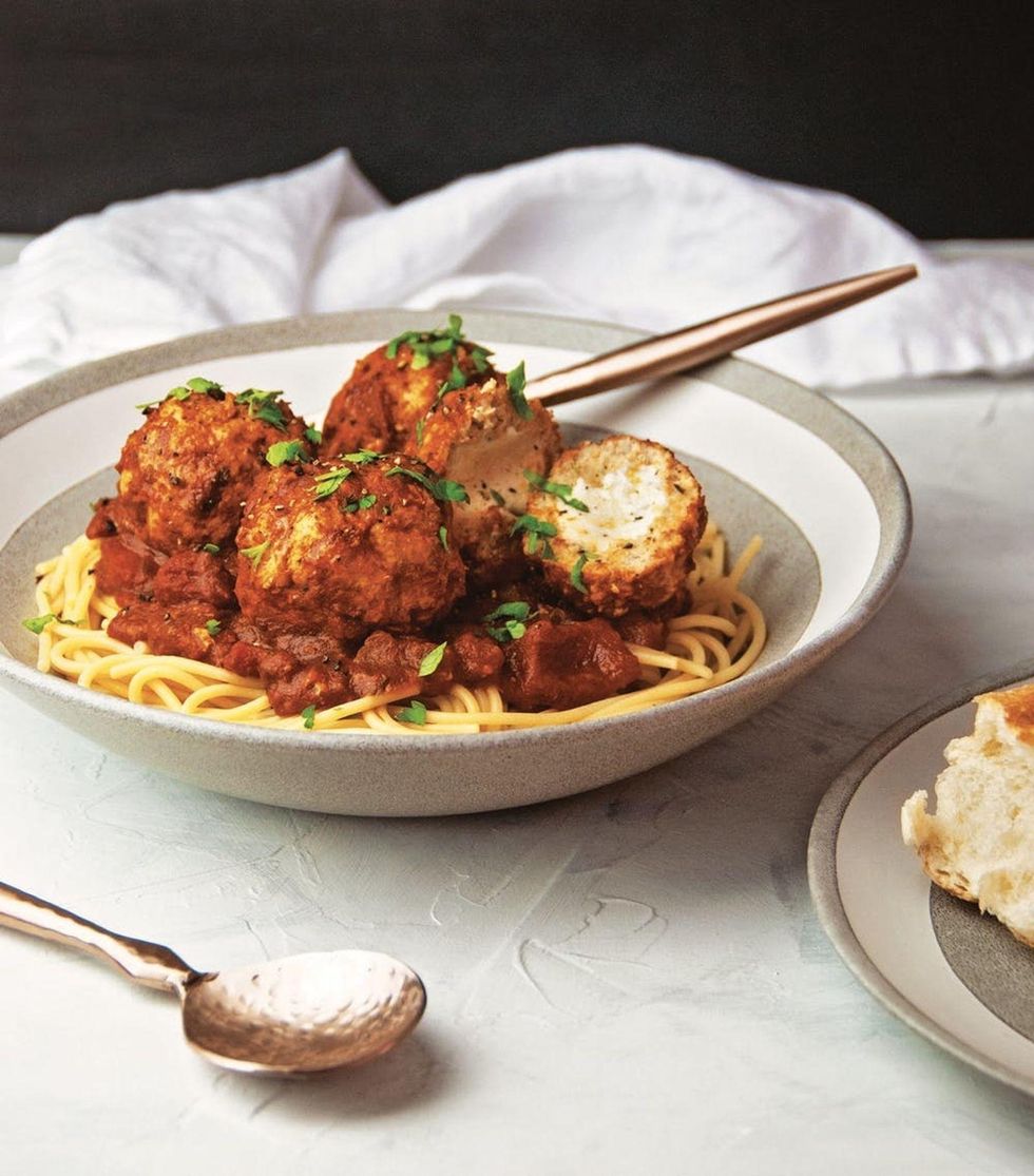 Mozzarella-Stuffed Chicken Meatballs