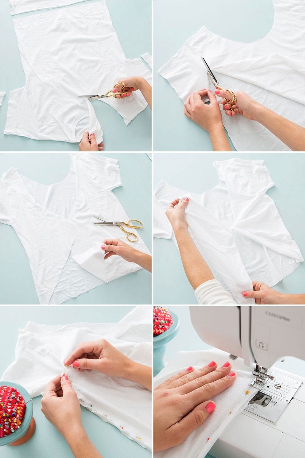 10 Ways to Cut Up + Restyle a Plain White T-Shirt - Brit + Co