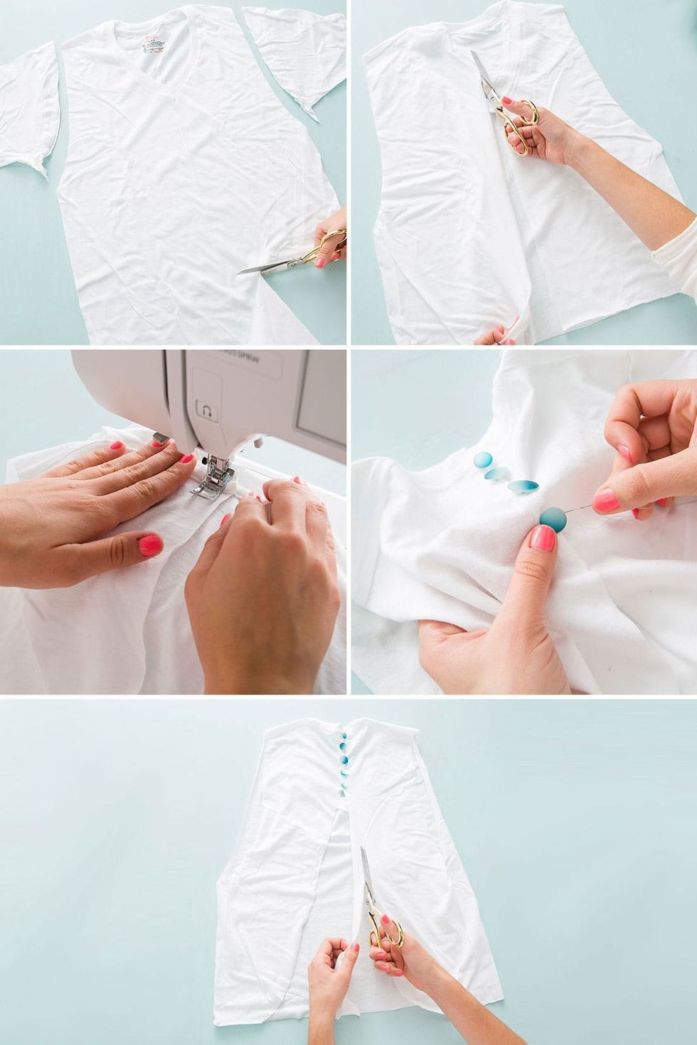 10 Ways to Cut Up + Restyle a Plain White T-Shirt - Brit + Co