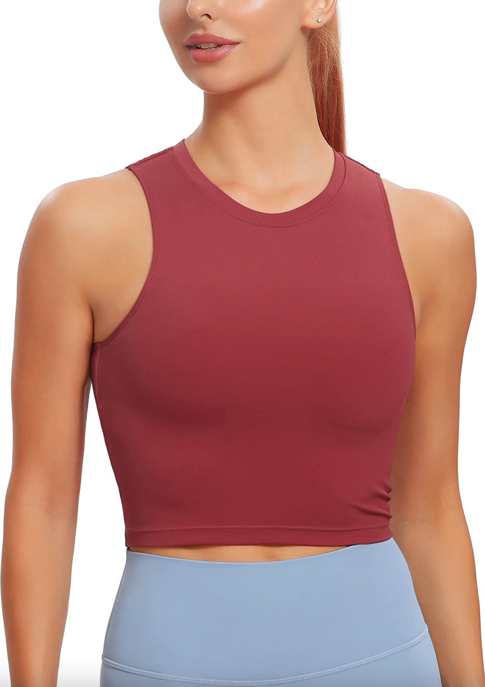 Natural Feelings Removable Padded Sleeveless Tank Crop Top