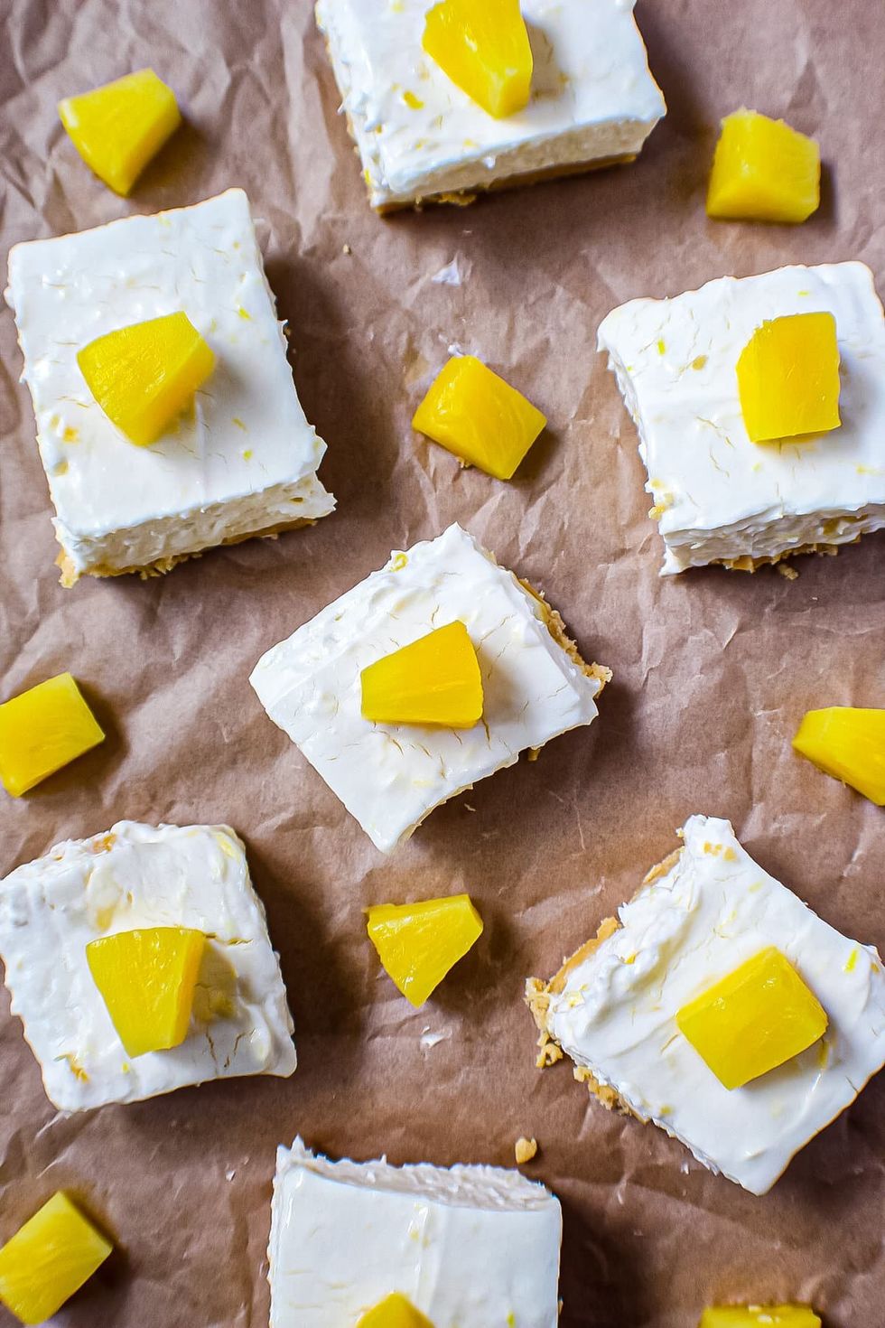 No-Bake Pineapple Cheesecake Bars