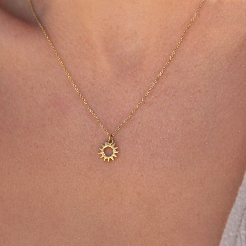 Ocean Wave Jewelry Gold Sunshine Necklace