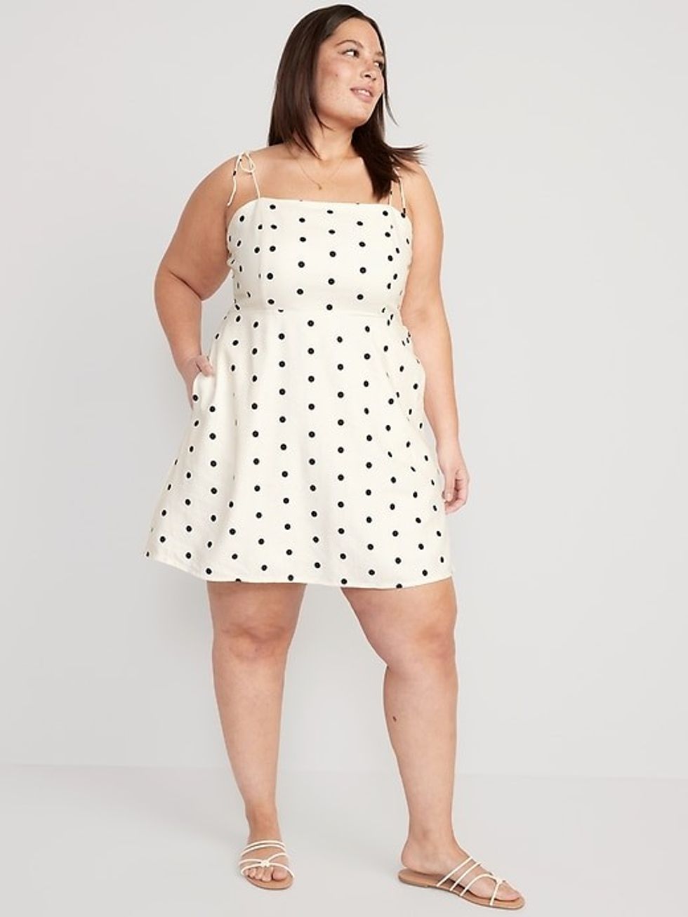 Old Navy Fit & Flare Tie-Strap Printed Mini Dress