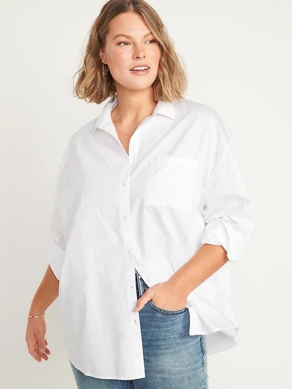 Old Navy Oversized Boyfriend Long Sleeve Shirt