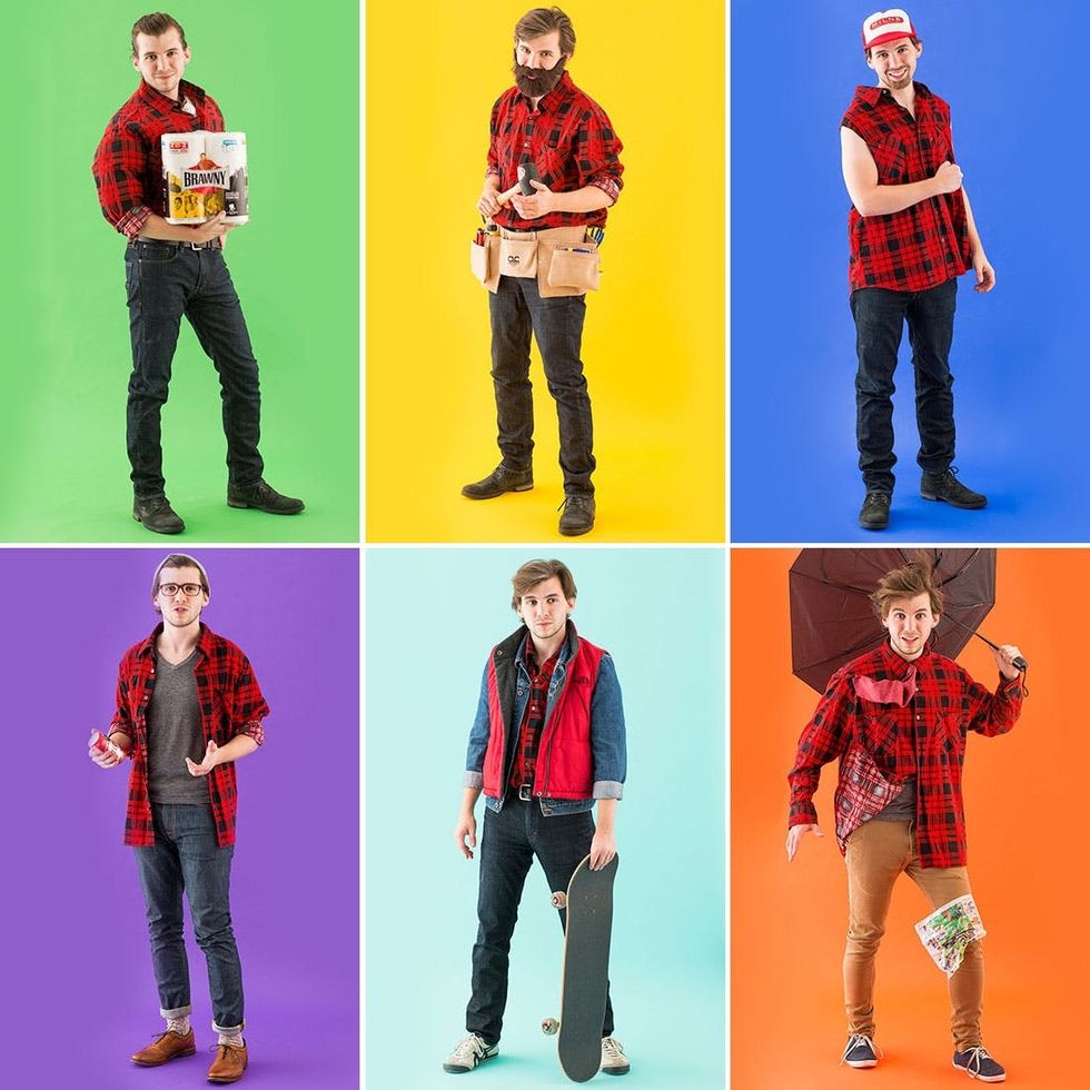 one flannel six halloween easy costumes for men