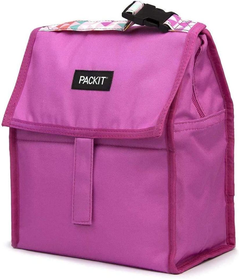 L.O.T.G Kids DIY Reusable Pink Insulated Lunch Bag Includes 2 Pink