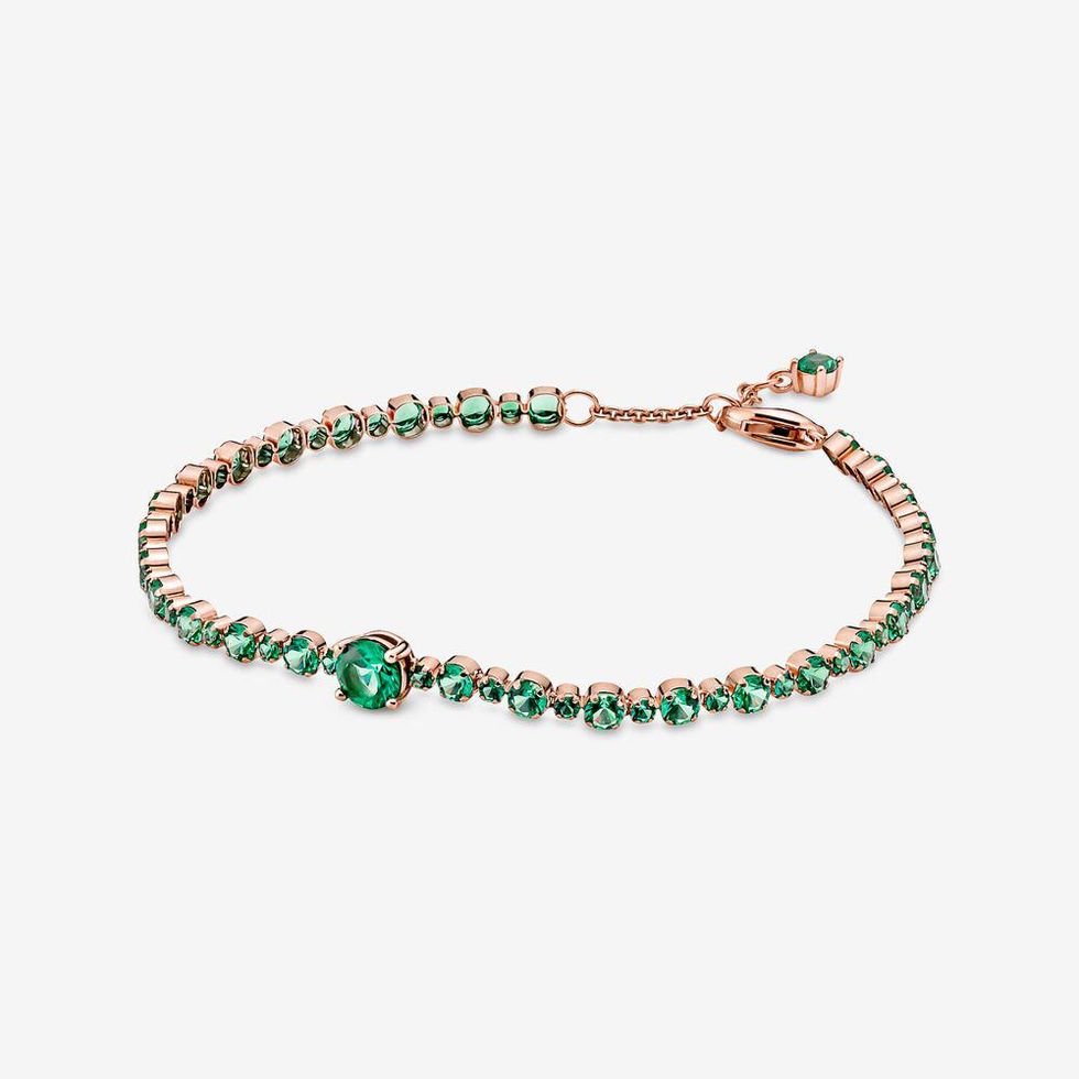 pandora green tennis bracelete