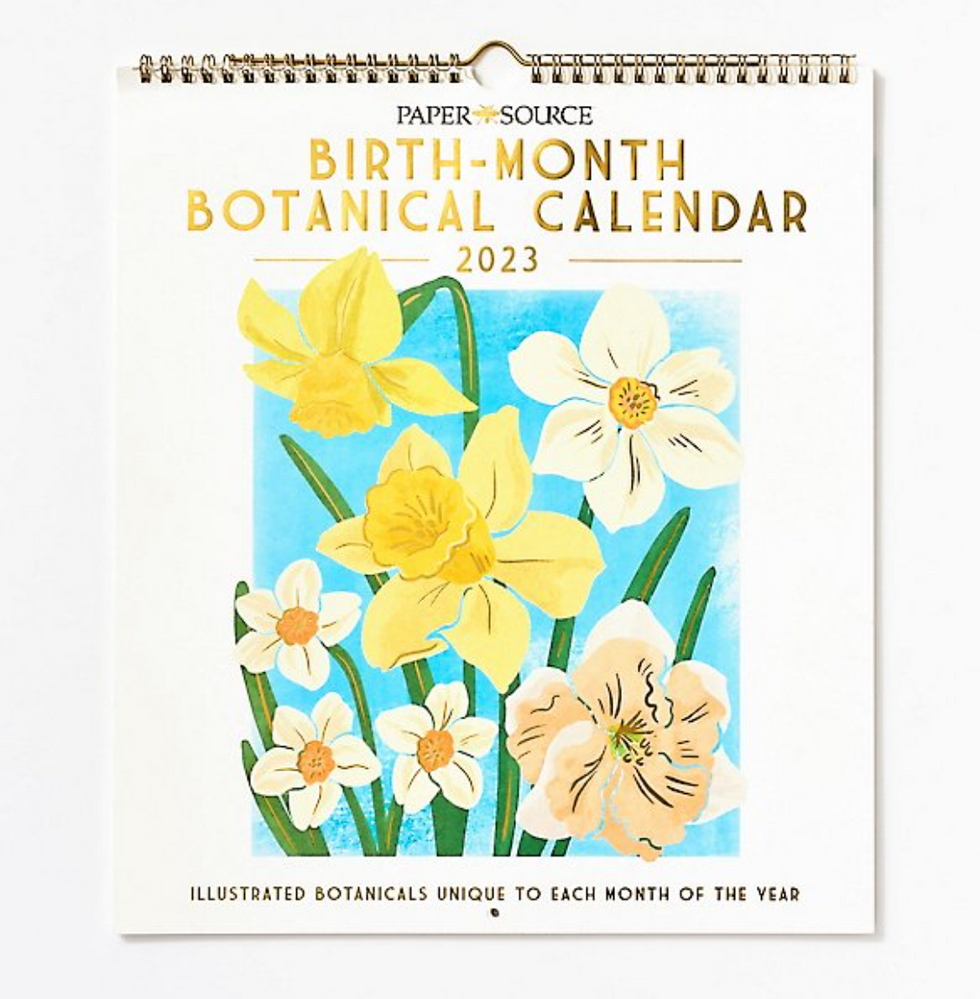 Paper Source Birth Month Flower Wall Calendar