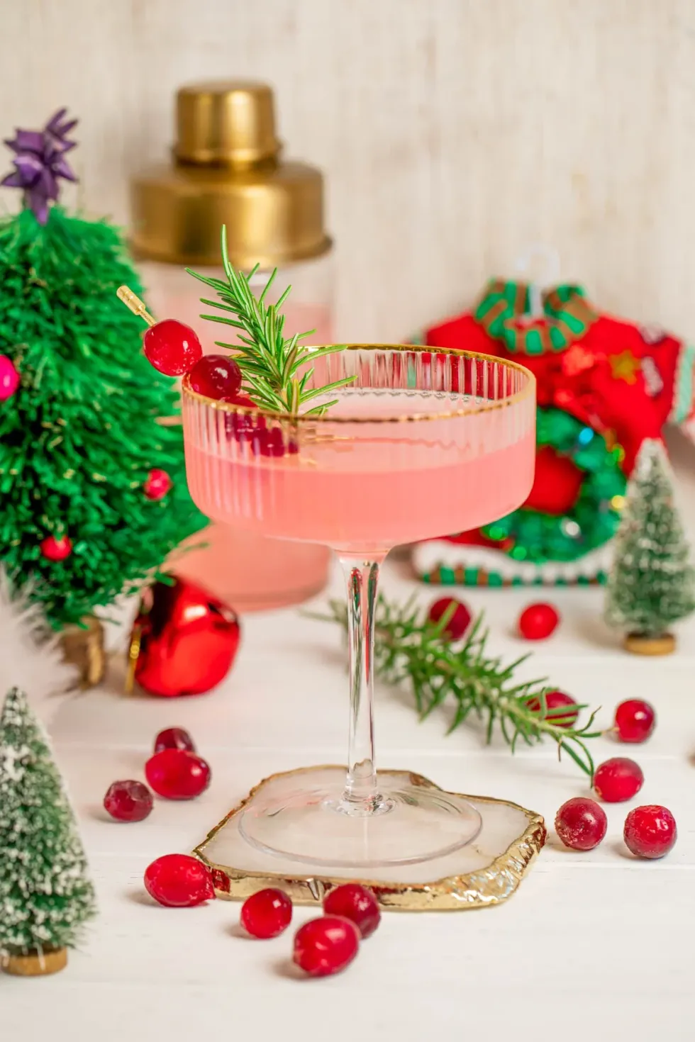 Pink Holiday Cocktail