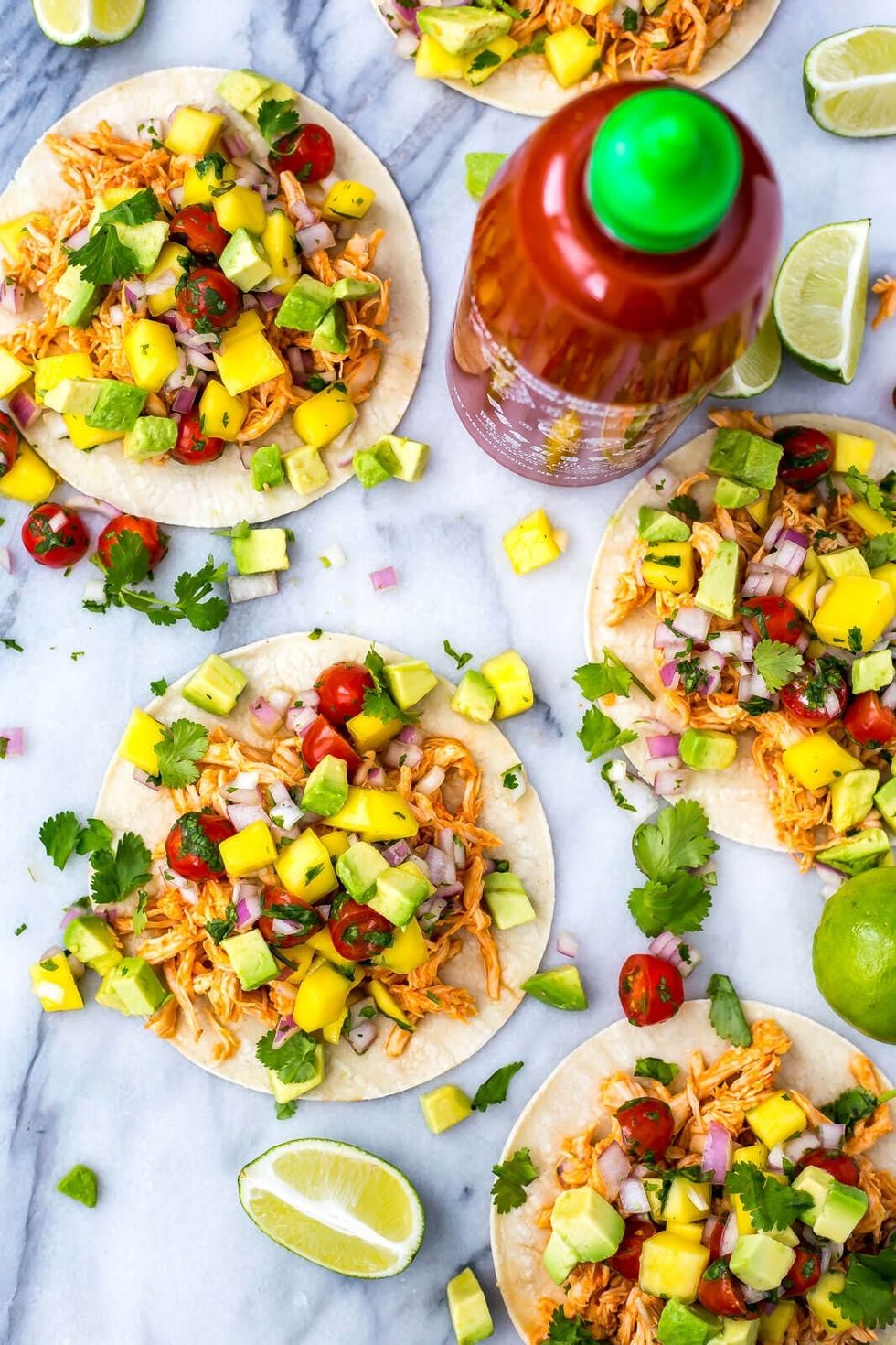 Pressure Cooker Sriracha Chicken Tacos Recipe