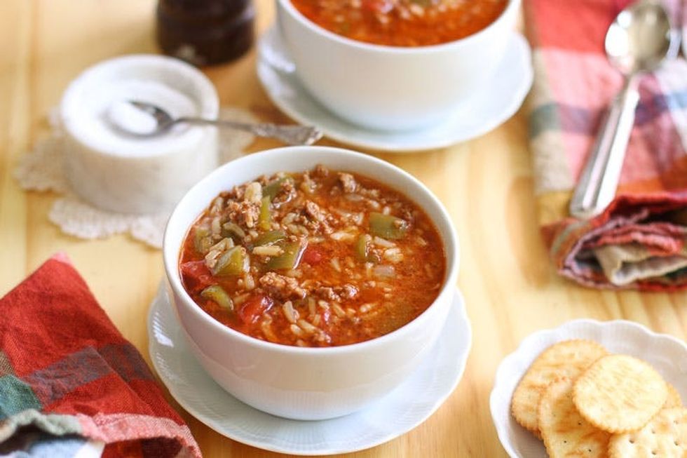 Pressure Cooker Stuffed Pepper Soup Recipe