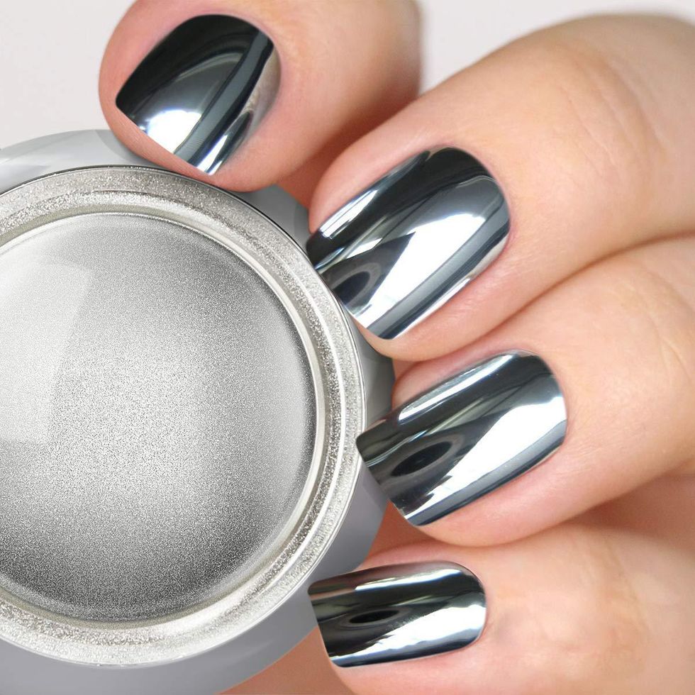 PrettyDiva Silver Chrome Nail Powder