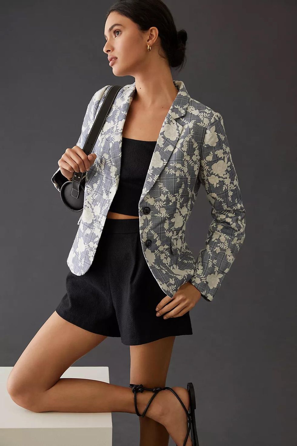 printed blazer