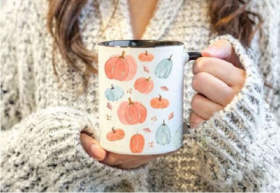 pumpkin fall coffee mug