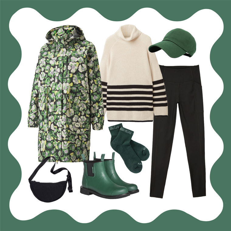 Green rain deals boots outfit