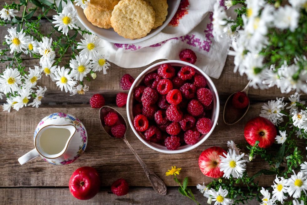 raspberries summer fruits