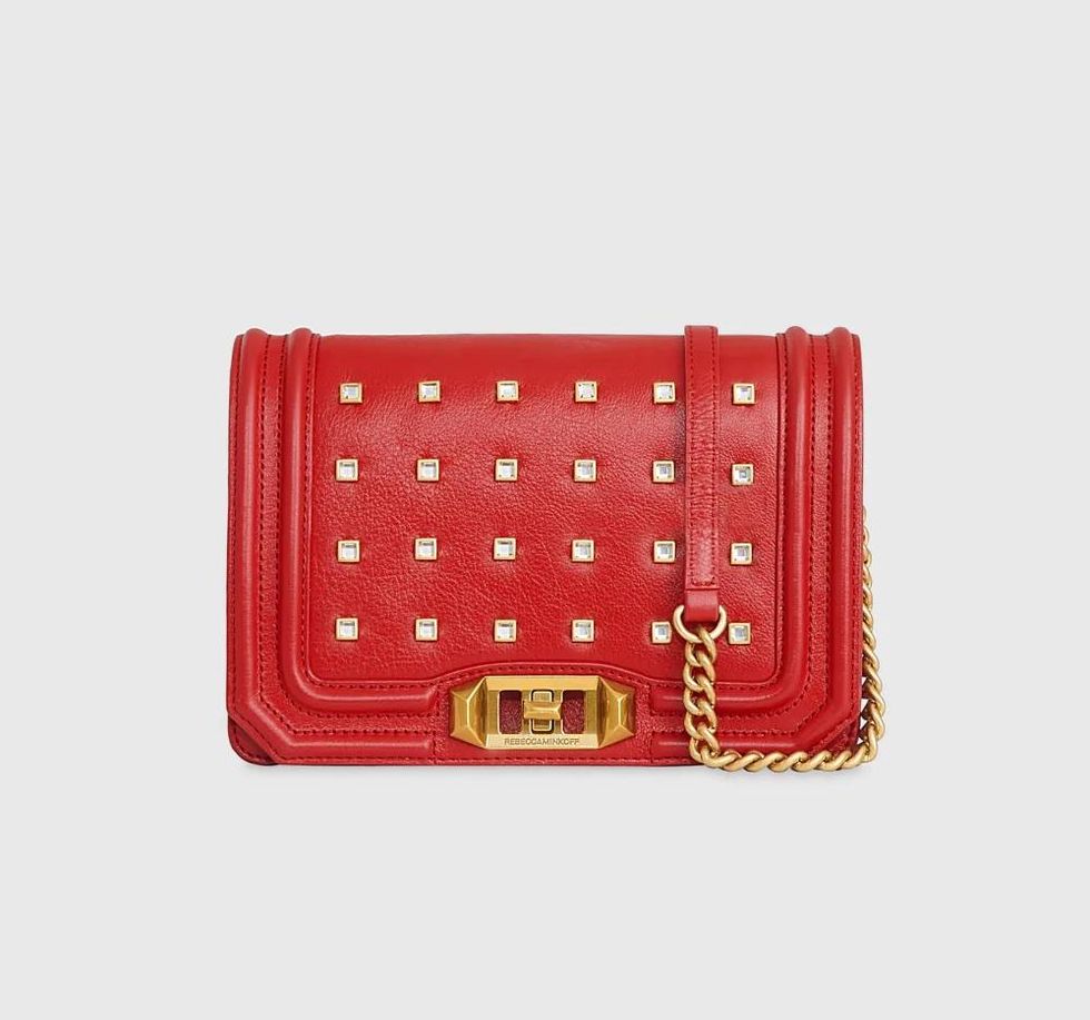 Rebecca Minkoff Small Love Crossbody with Square Crystals