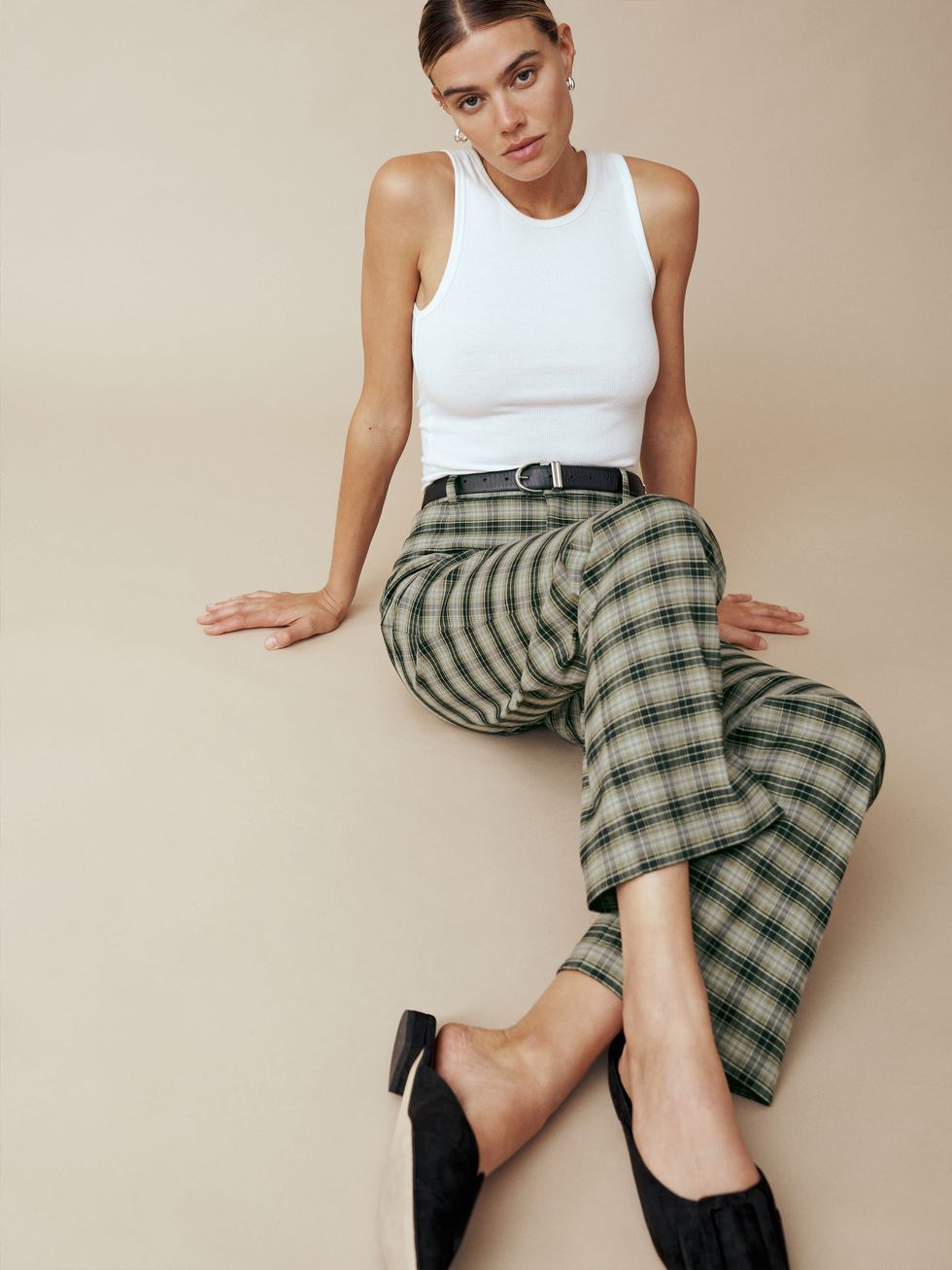 Reformation Franklin Plaid Pant