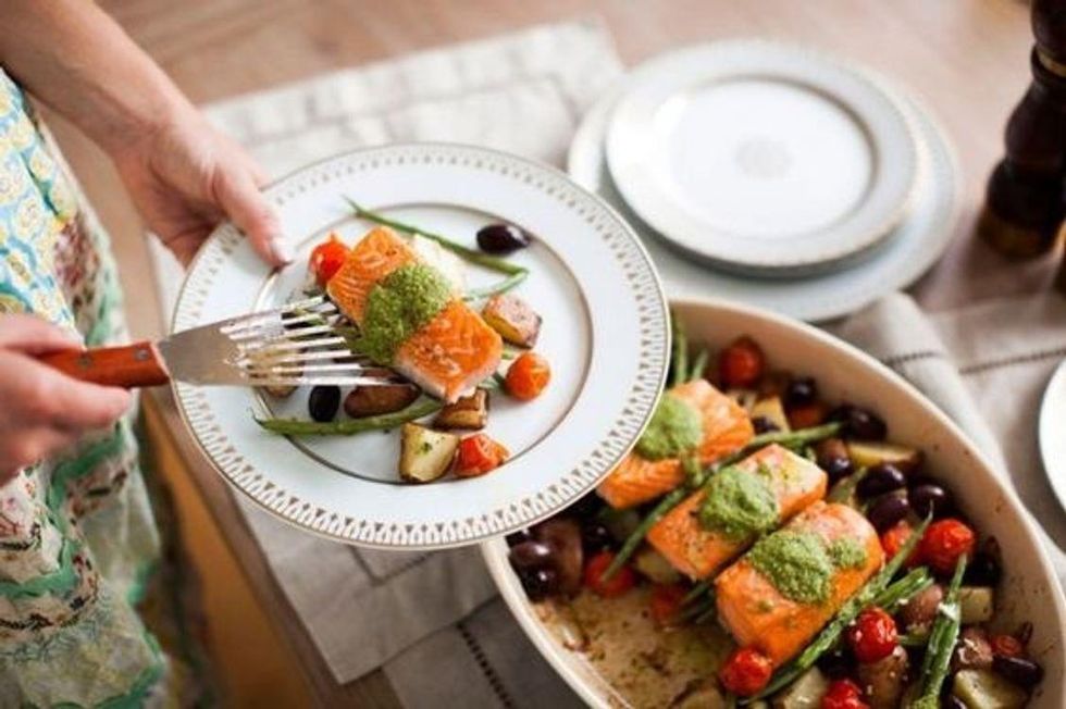 Roasted Salmon Nicoise