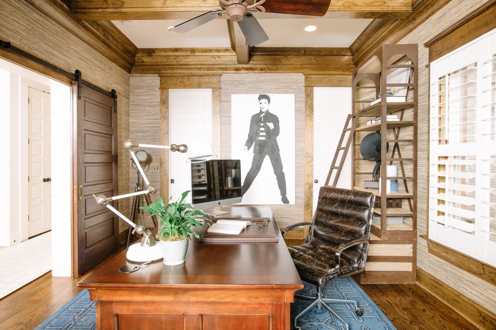 rock and roll home office decor by JL Design