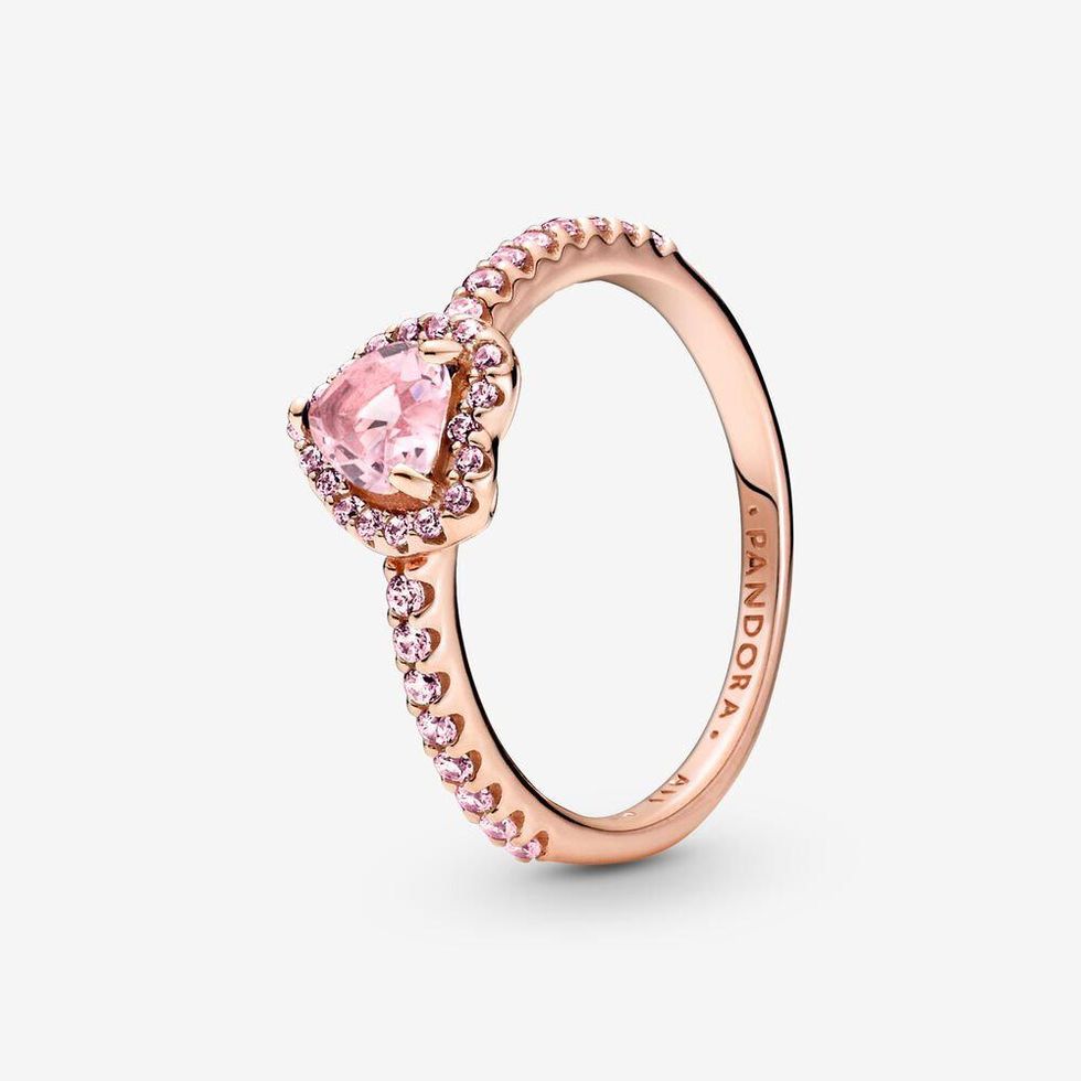 Rose gold heart ring