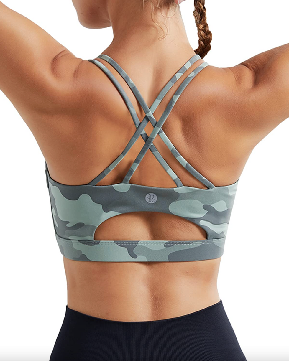 RUNNING GIRL Strappy Sports Bra with Medium Support