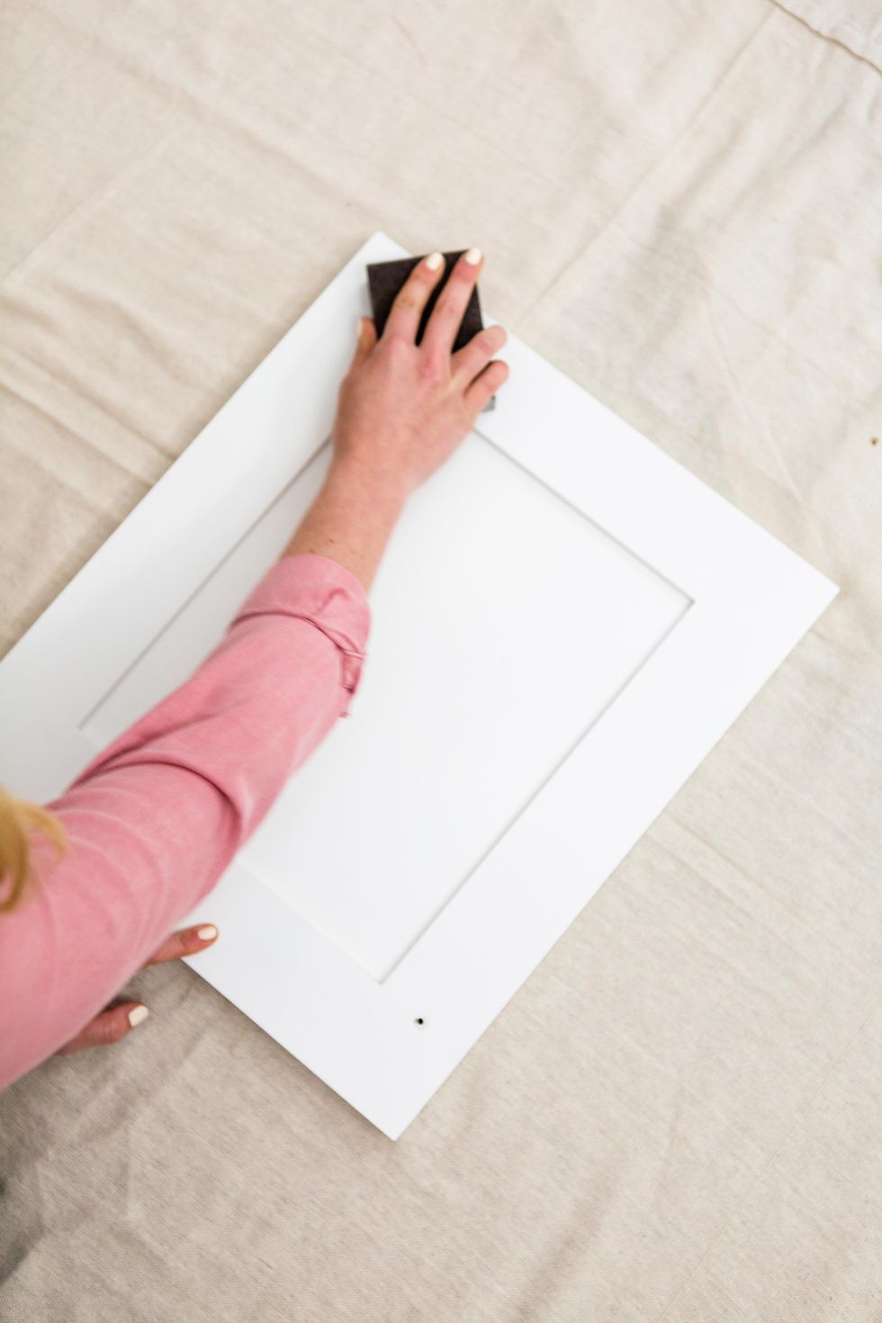 sanding cabinets