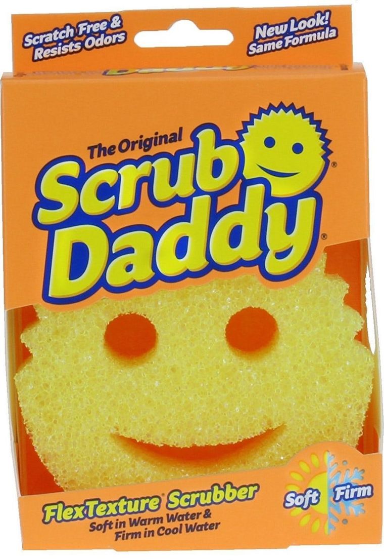 THE ORIGINAL Scrub Daddy Non-Scratch FlexTexture Dish Sponge YELLOW Smiley  Face