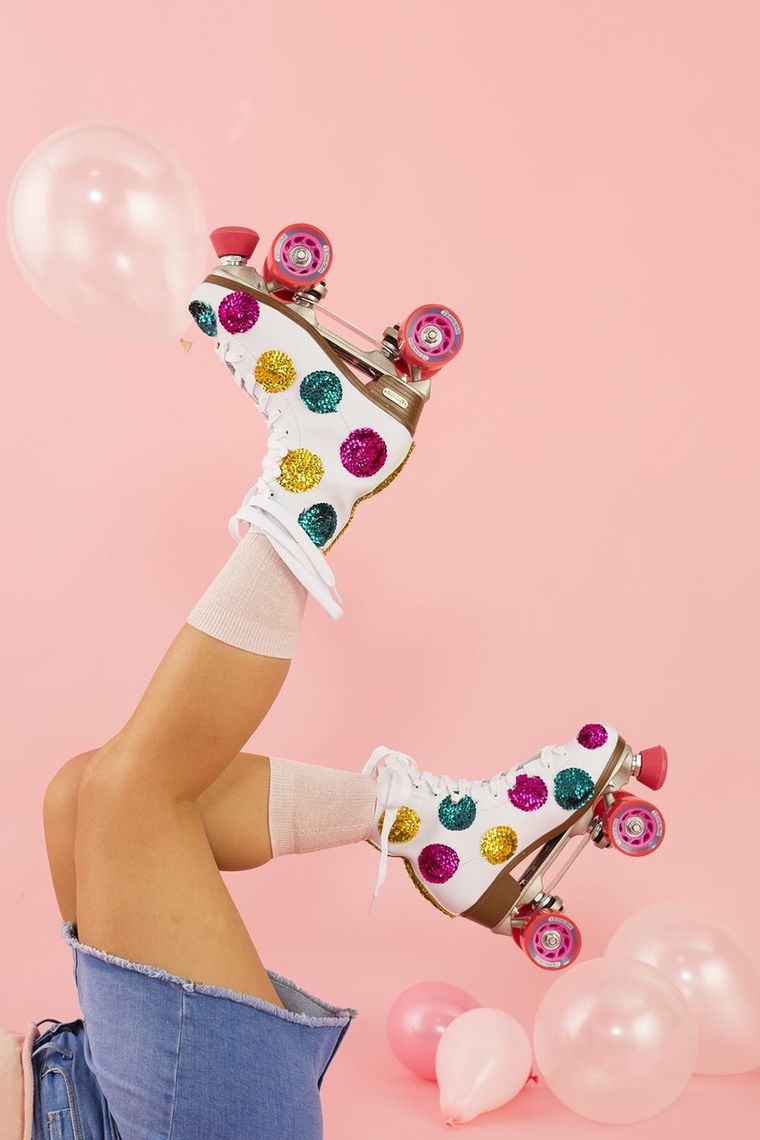 life's cuter with pom poms and sparkle 💖 : r/rollerskateaesthetic