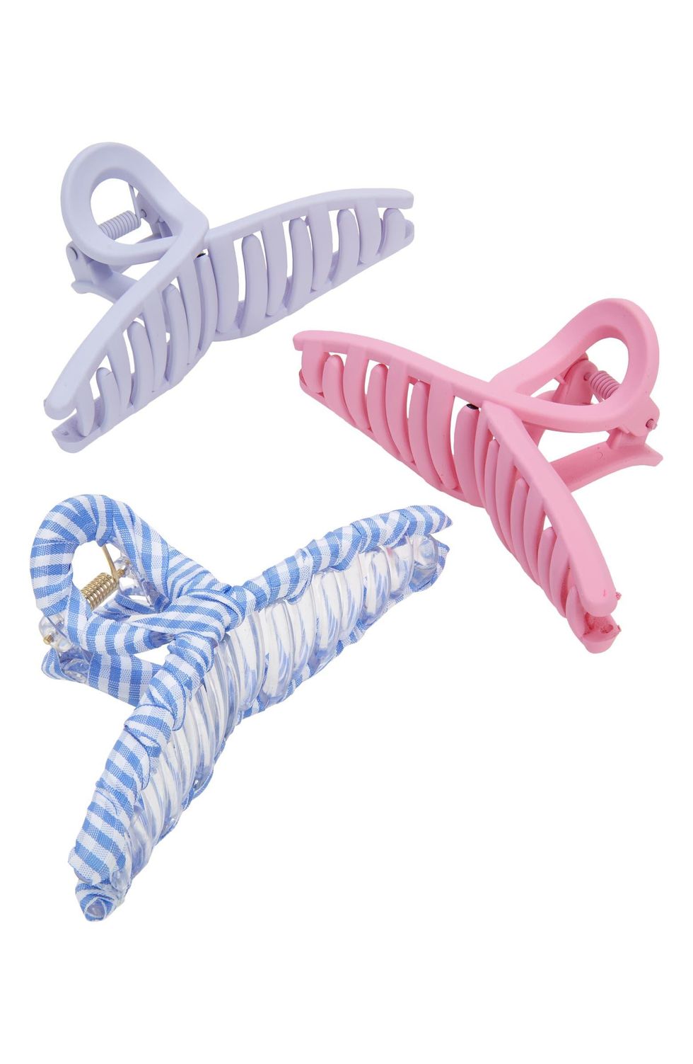 Set of 3 Jelly Finish Claw Hair Clips