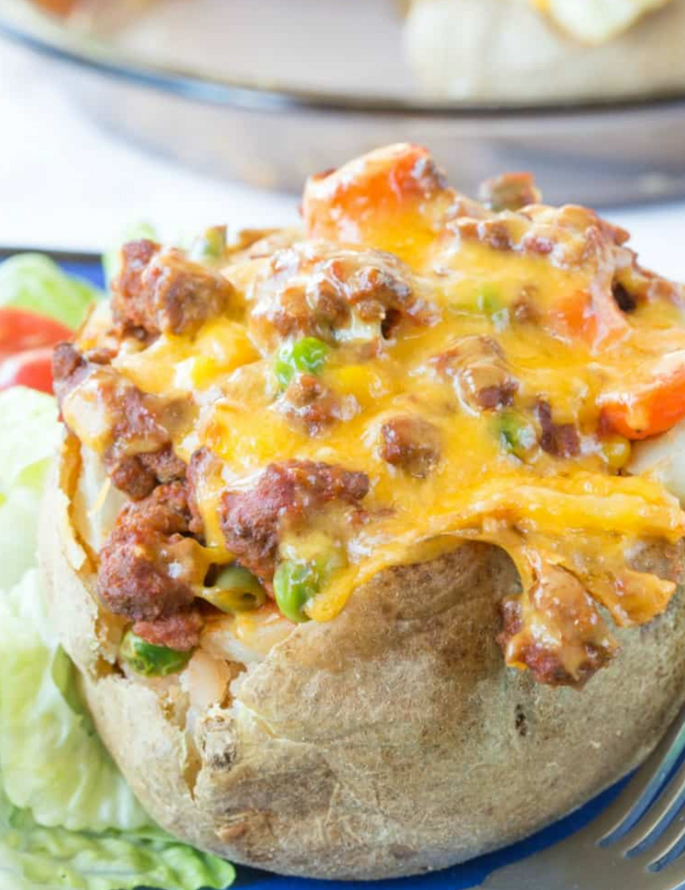 Shepherd's Pie Stuffed Baked Potatoes