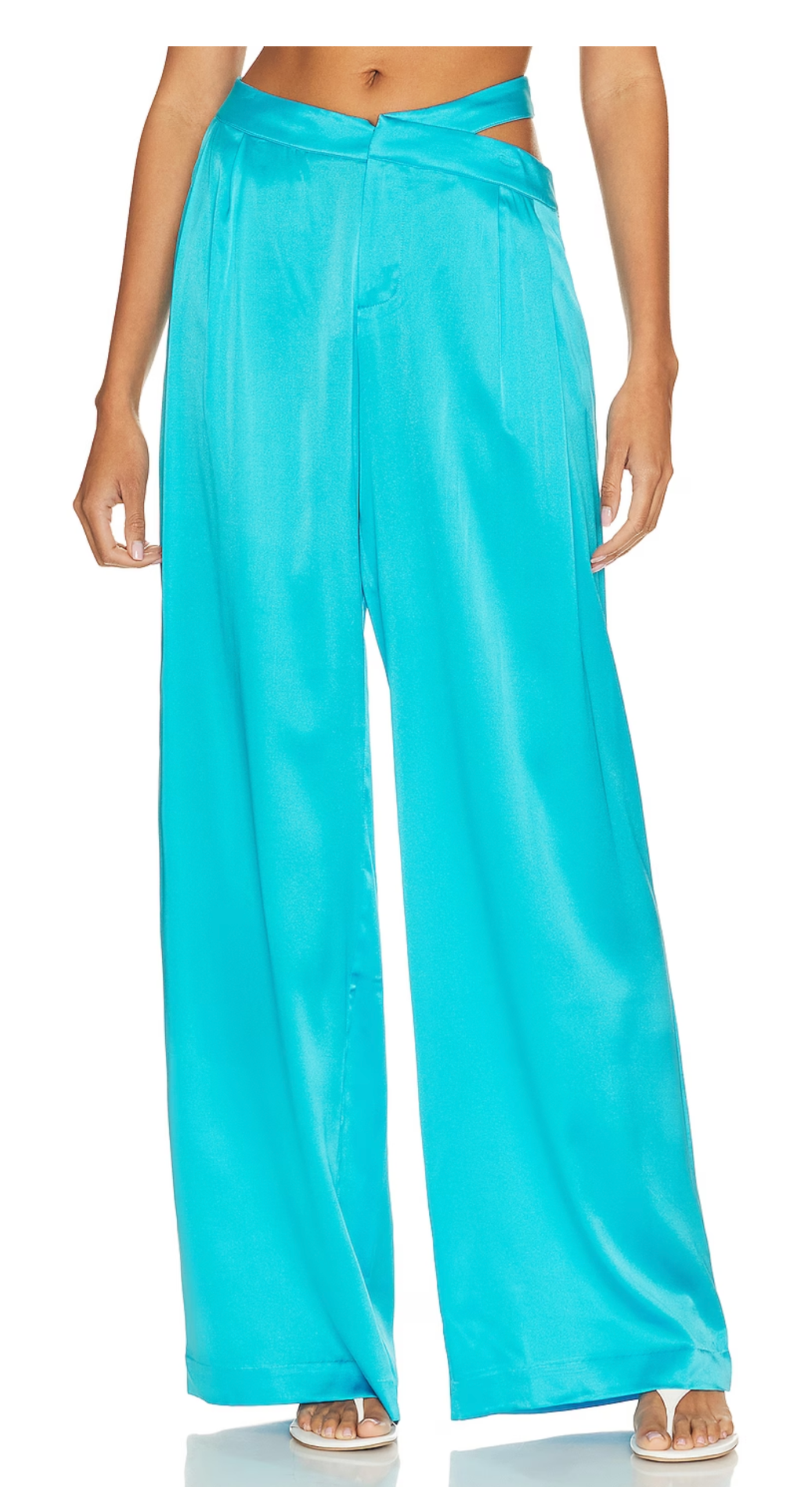 silk turquoise pants