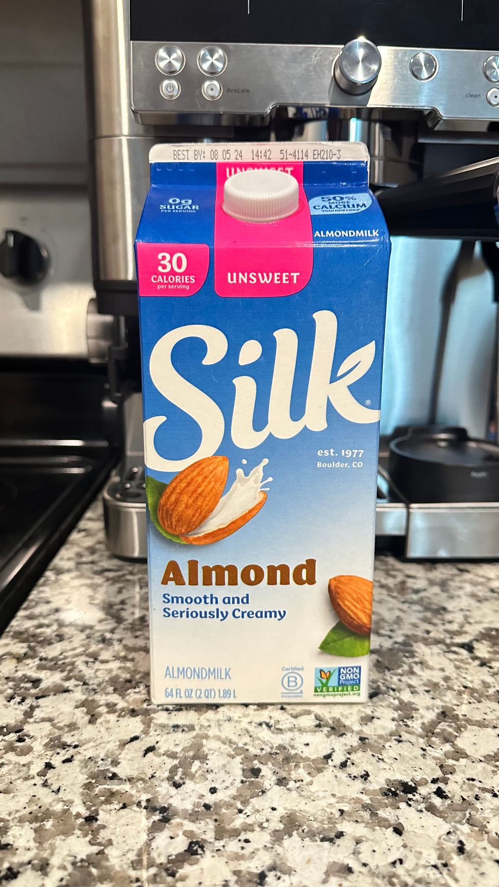 unsweetened silk almond milk