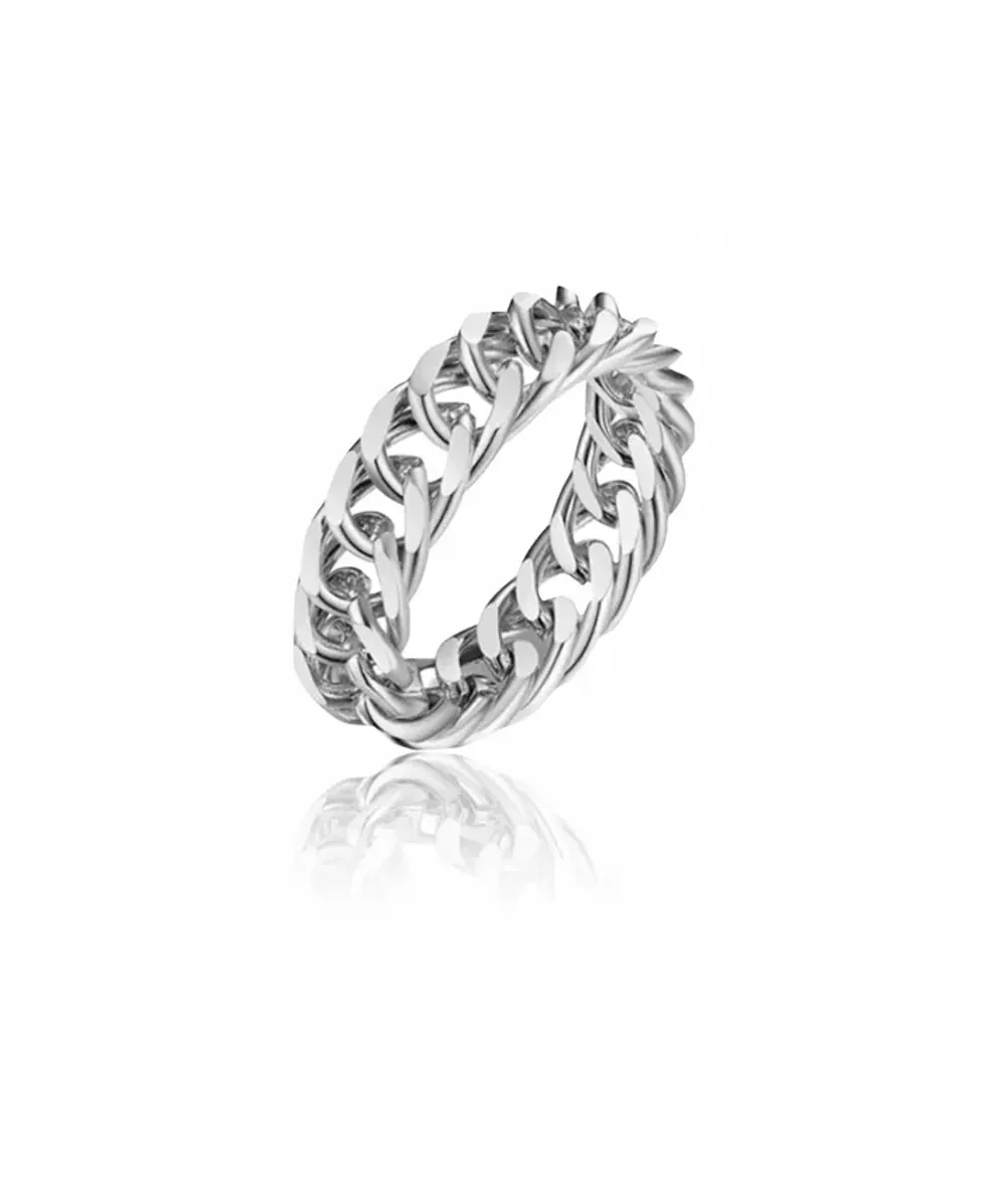 Silver Cuban Link Ring