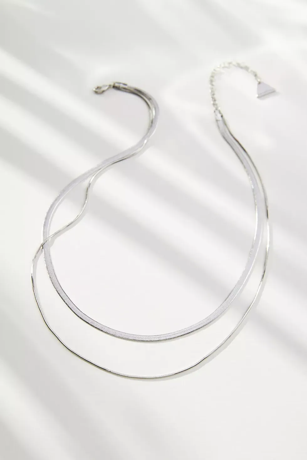 Silver Herringbone Necklace