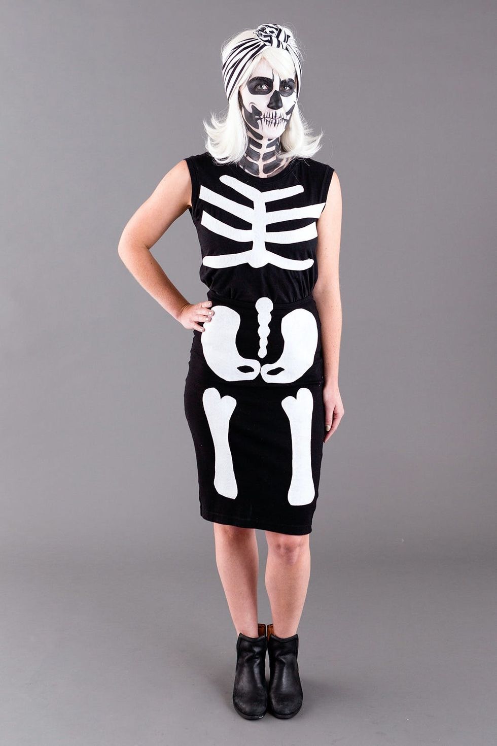 How to Make a Bombshell Skeleton Costume Brit + Co