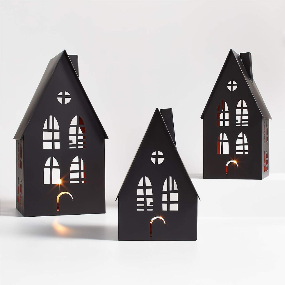 Small Black Halloween Haunted House Small Sculpture