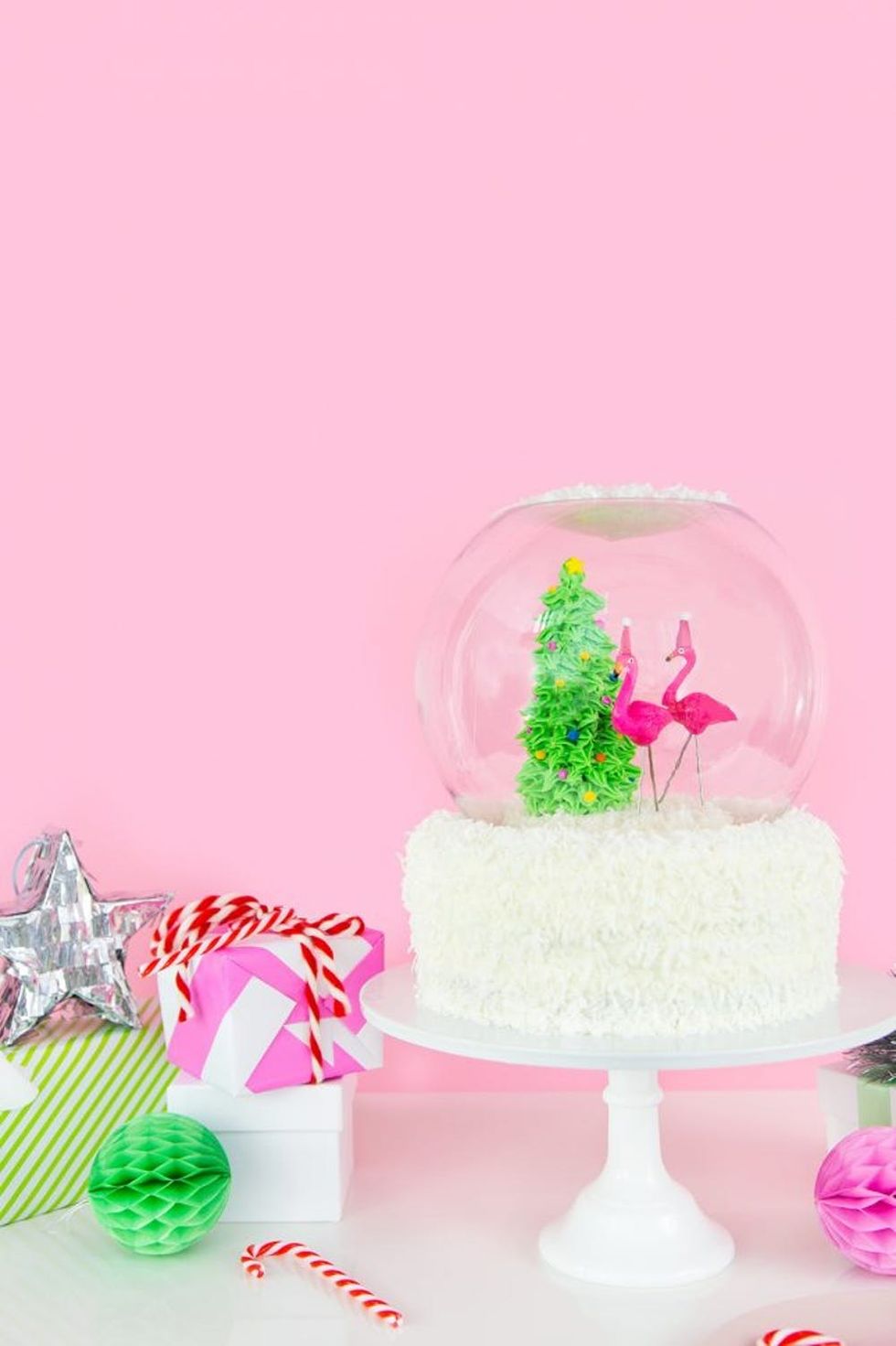 Snow Globe Cake winter storm snow day diys