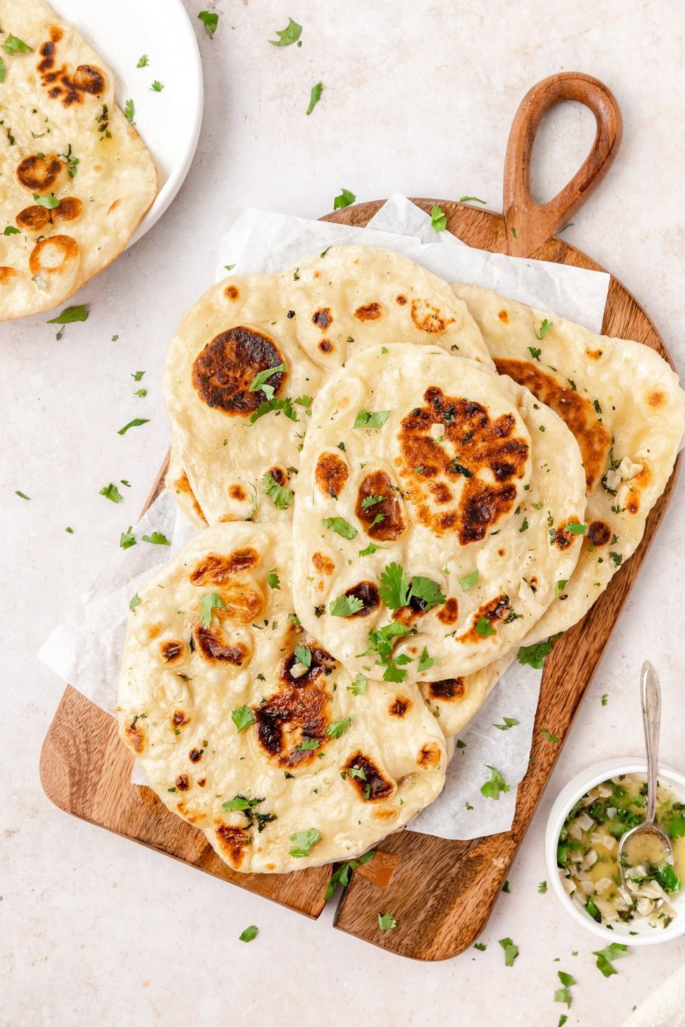 Sourdough Naan with Garlic Butter