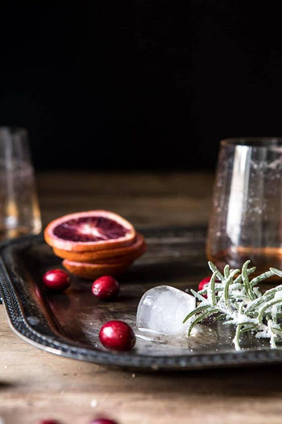 Spiced Cranberry Ros\u00e9 Spritzers