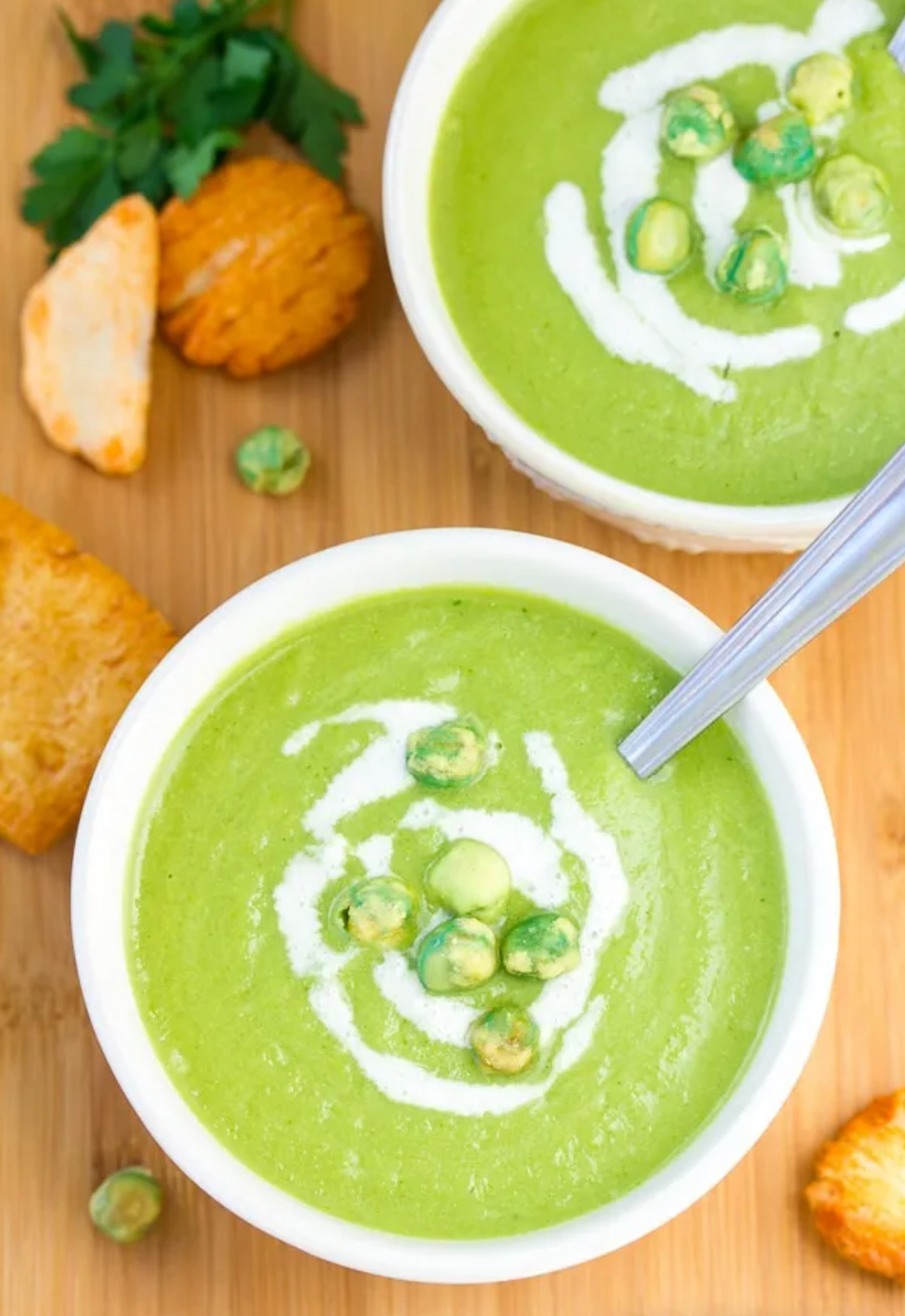 Spring Pea Wasabi Soup